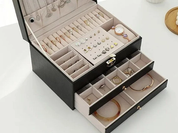 Luxe Sieradendoos met Meerdere Lagen – Elegante Opbergbox voor Sieraden | Sansoti