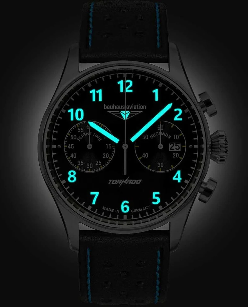 Bauhaus Aviation Tornado 2770-3 Herrenuhr • Made in Germany • Flieger-Chronograph