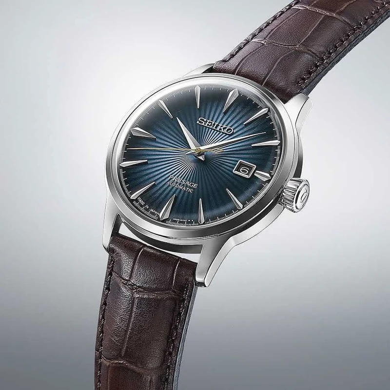 Seiko Presage SRPK15J1 Herrenuhr • Automatik Kaliber 4R35 • Elegantes Cocktail-Design