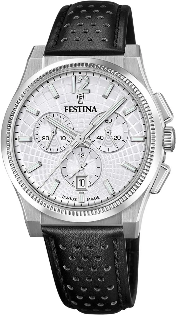 Festina Swiss Made F20060/1 Herrenuhr • Saphir • Chrono
