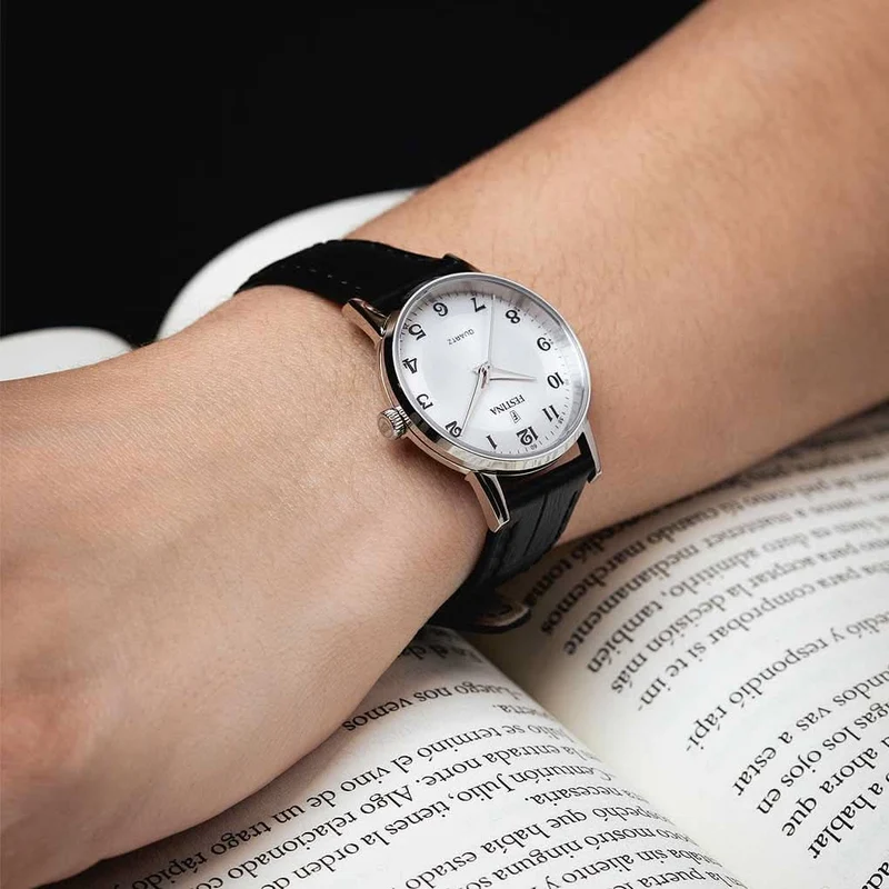Festina Classics F20691/1 Damenuhr • Klassisches Design • Schwarzes Lederarmband