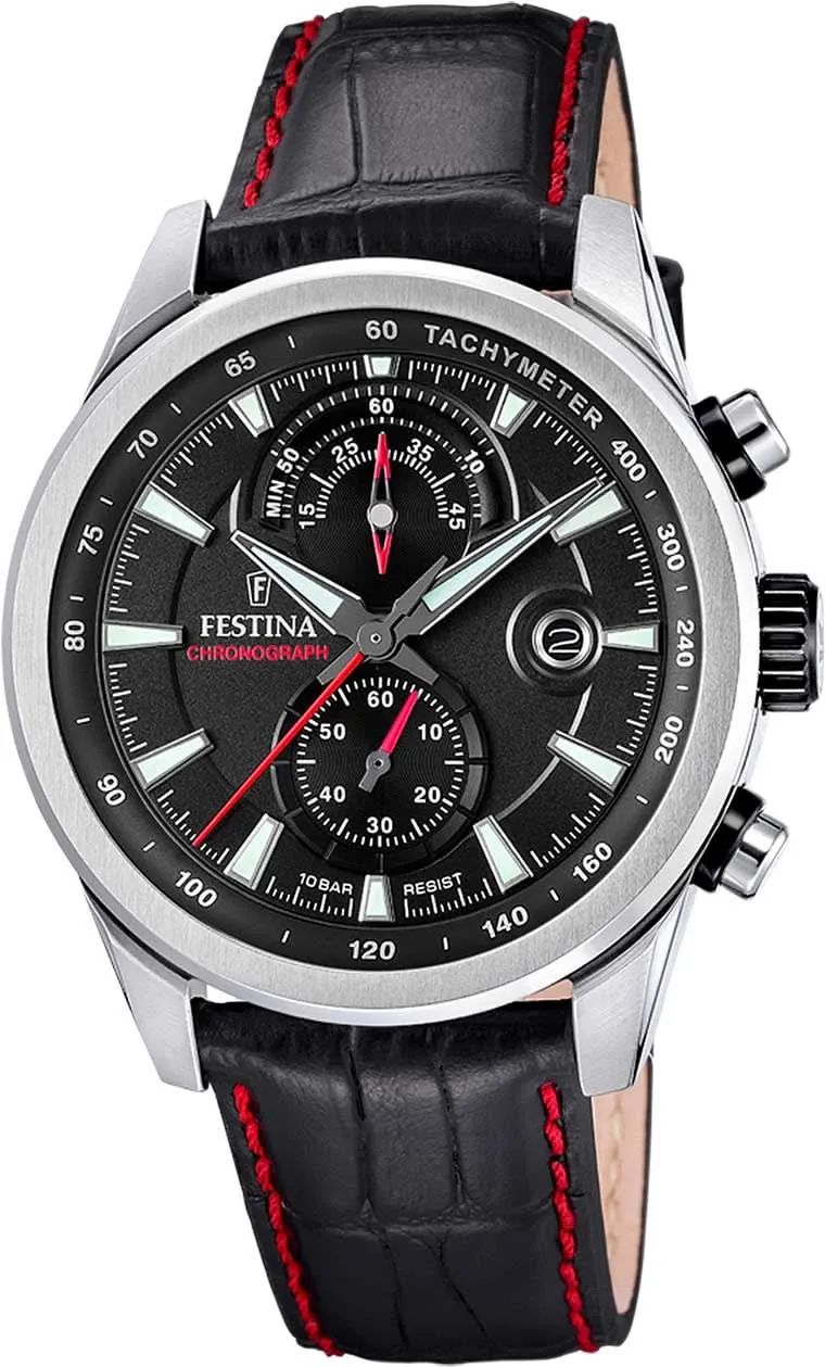 Festina Timeless Chronograph F20695/6 Herrenuhr • Sportliches Chronographen-Design • Zuverlässiges Quarzwerk