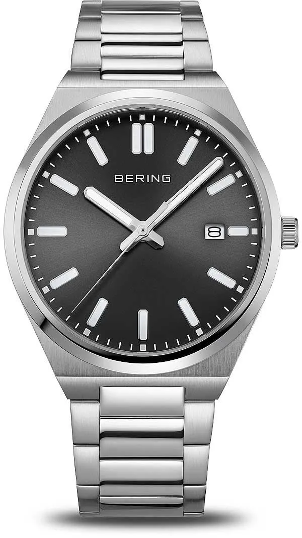 Bering Classic 17639-702 Herrenuhr • Kratzfestes Saphirglas • Flaches, dänisches Design