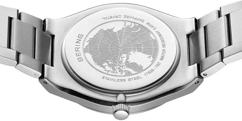 Bering Classic 17639-702 Herrenuhr • Kratzfestes Saphirglas • Flaches, dänisches Design