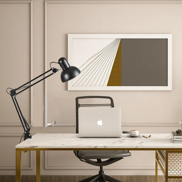 Minimalistische Design Tafellamp Van Metaal Met Strakke Vormgeving | Sansoti
