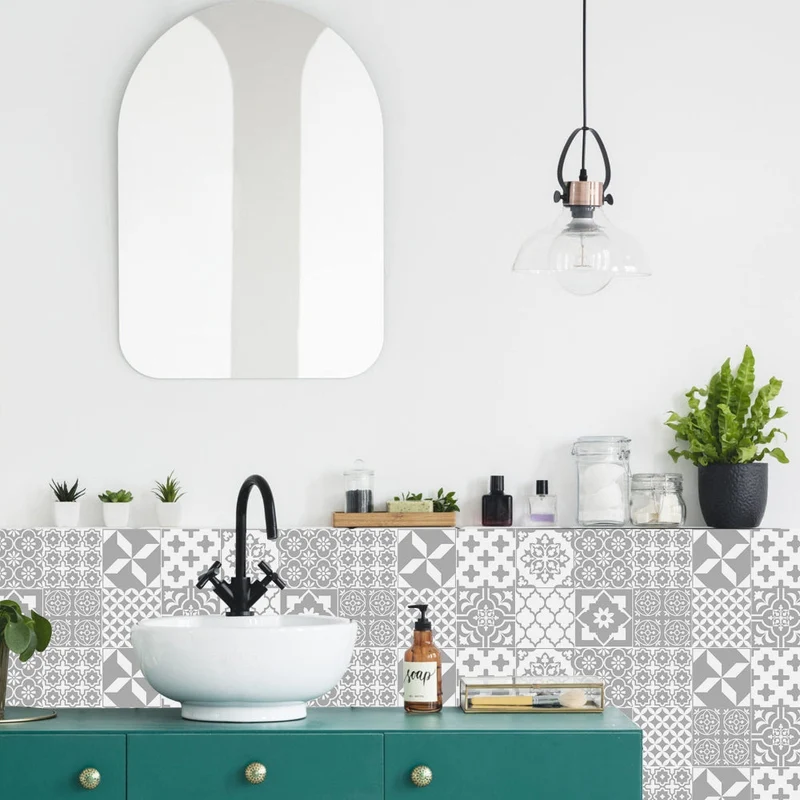 Tegelstickers Keuken Achterwand Zelfklevend Portugees Mandala 24 Stuks 10-20 cm Kleurrijk | Sansoti