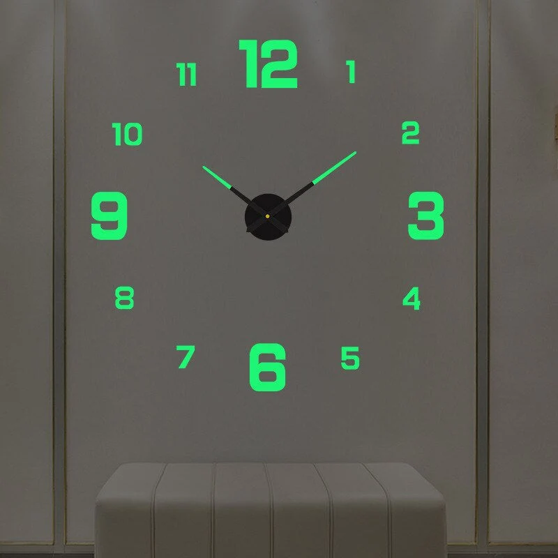 Grote Moderne Wandklok Met 3D Cijfers En Minimalistisch Design Voor Woonkamer En Keuken | Sansoti