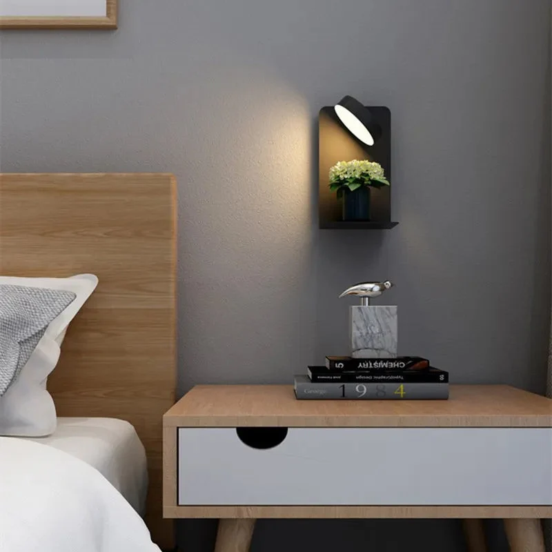 Moderne Wandlamp Met Oplaadplateau En USB Aansluiting Voor Slaapkamer Bedwand Verlichting Met Warme Sfeergloed | Sansoti