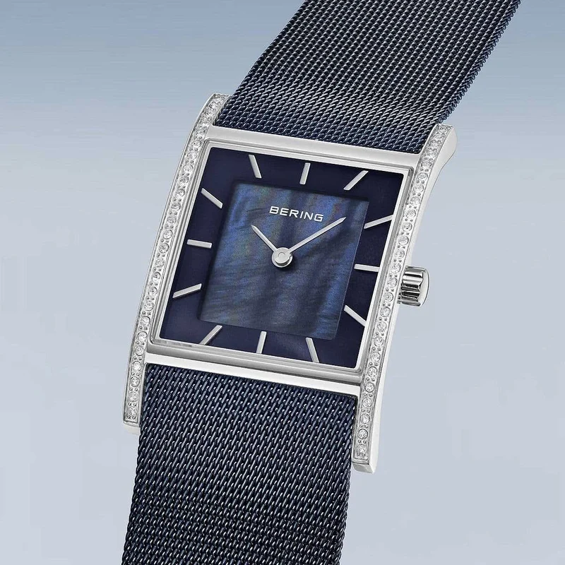 Bering Classic 10426-398-S Damenuhr • Kratzfestes Saphirglas • Feines Milanaise-Armband