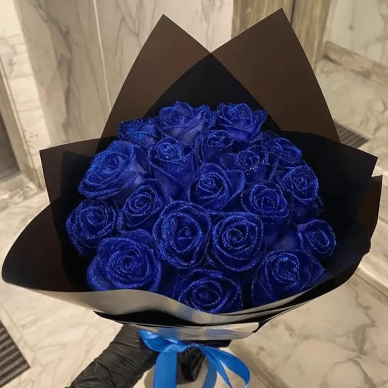 Decoratieve Kunstbloem met Glitterafwerking en Luxe Geschenkdoos voor Romantische Interieur Decoratie | Sansoti