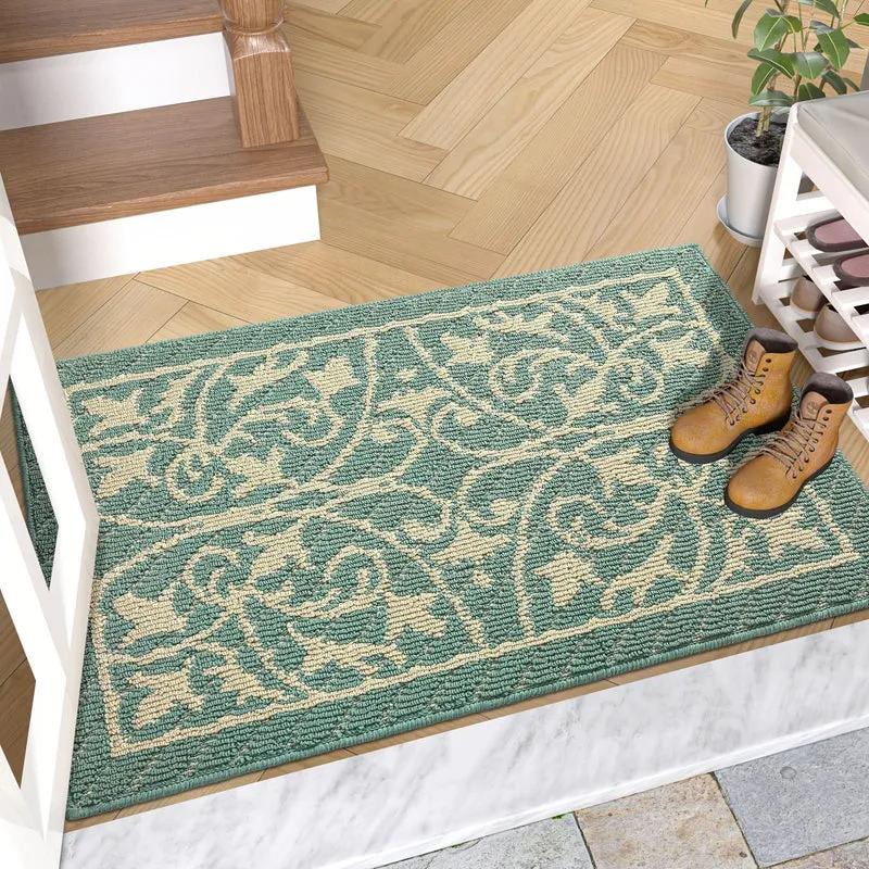 Laagdrempelige Antislip Deurmat Binnen 60x90cm Vuilopvangend Entree Tapijt Rubberen Grip Hal Ingang Vloermat | Sansoti