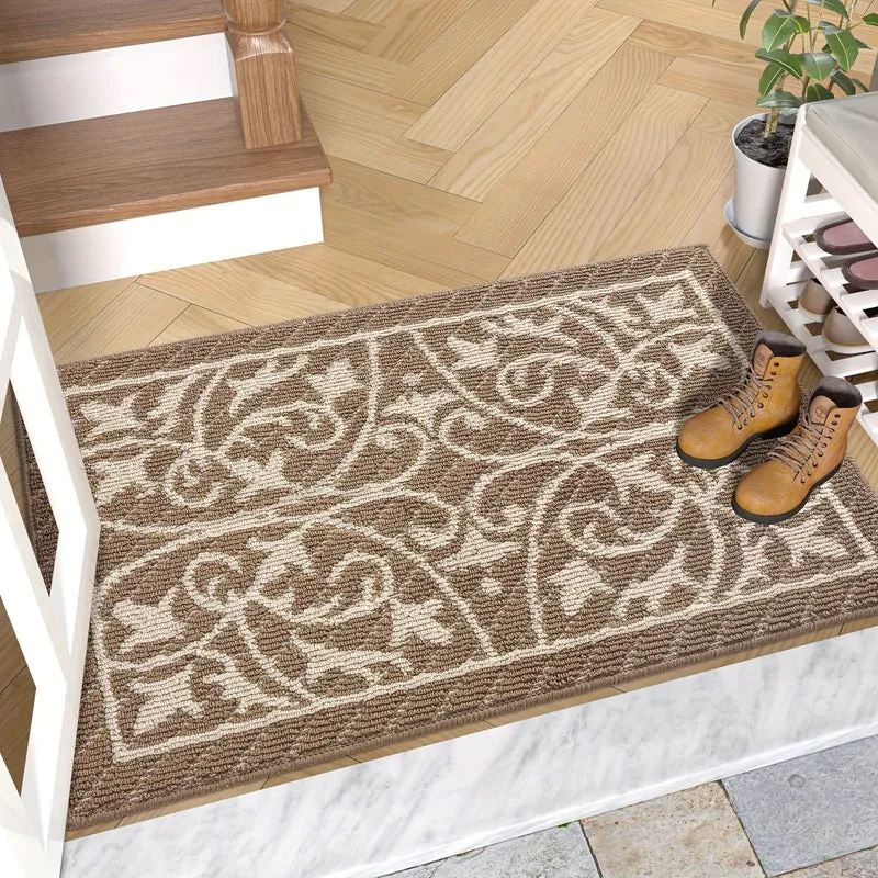 Laagdrempelige Antislip Deurmat Binnen 60x90cm Vuilopvangend Entree Tapijt Rubberen Grip Hal Ingang Vloermat | Sansoti