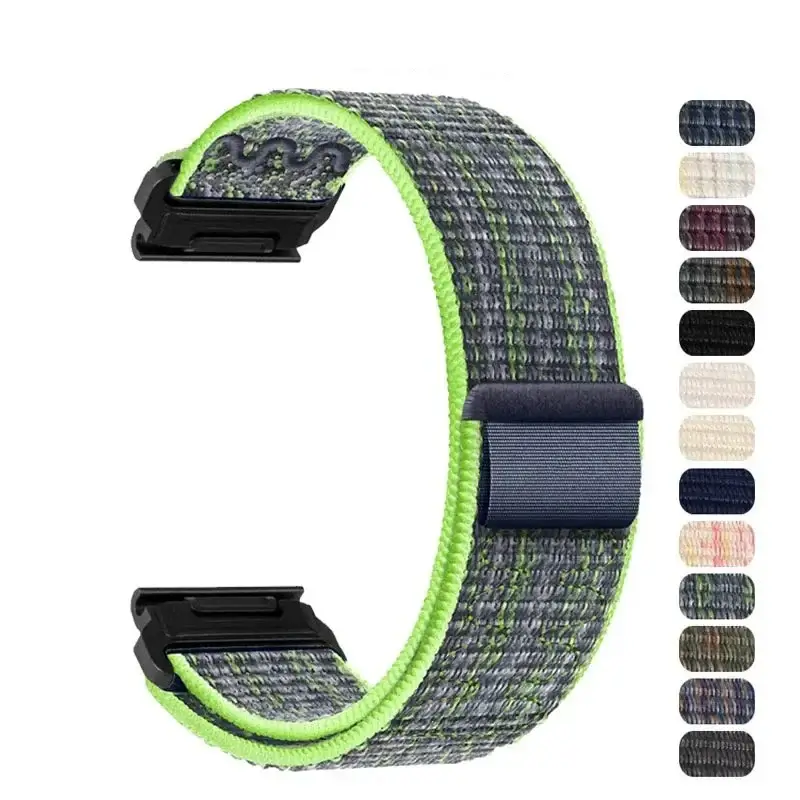 Verstelbare Nylon Sportband voor Smartwatch - Ademend Klittenband Polsbandje 20mm 22mm 26mm Fitnesstracker | Sansoti
