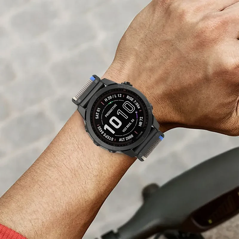 Verstelbare Nylon Sportband voor Smartwatch - Ademend Klittenband Polsbandje 20mm 22mm 26mm Fitnesstracker | Sansoti