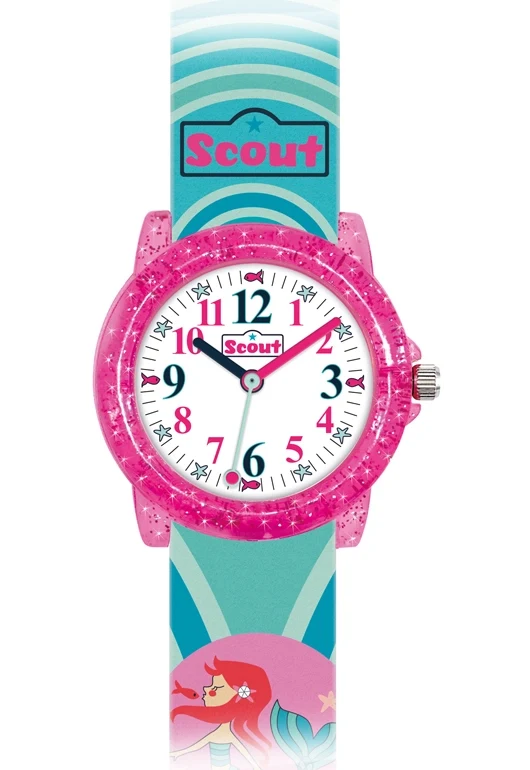 Scout Wasserwelt 305.036 Kinderuhr Transparent • Quarzwerk • Wasserdicht bis 5 bar