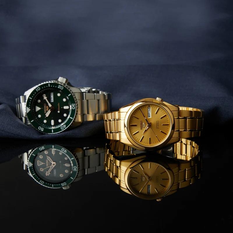 Seiko herren Automatikuhr Gold SNKL48K1
