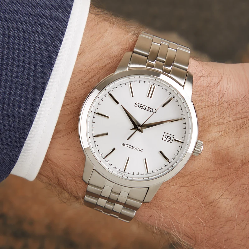 Seiko herren Uhr Silber SRPH85K1