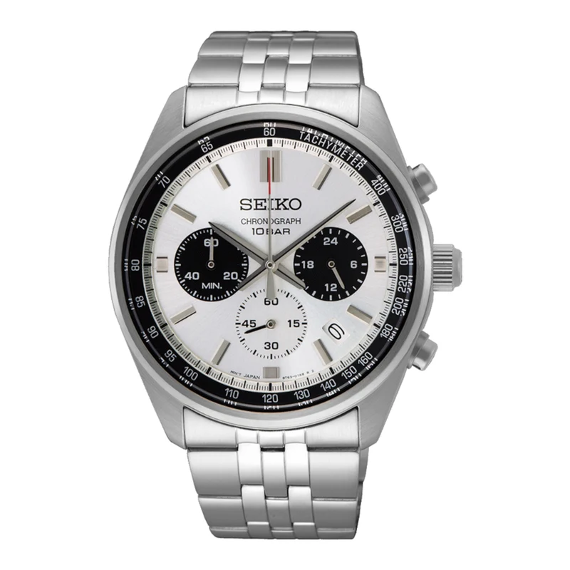 Seiko herren Uhr Silber SSB425P1