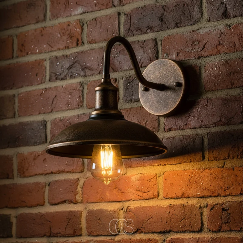 Vintage Buitenwandlamp Brons Metaal E27 IP55 Waterdicht Gevel Terras Tuinverlichting Wandverlichting | Sansoti