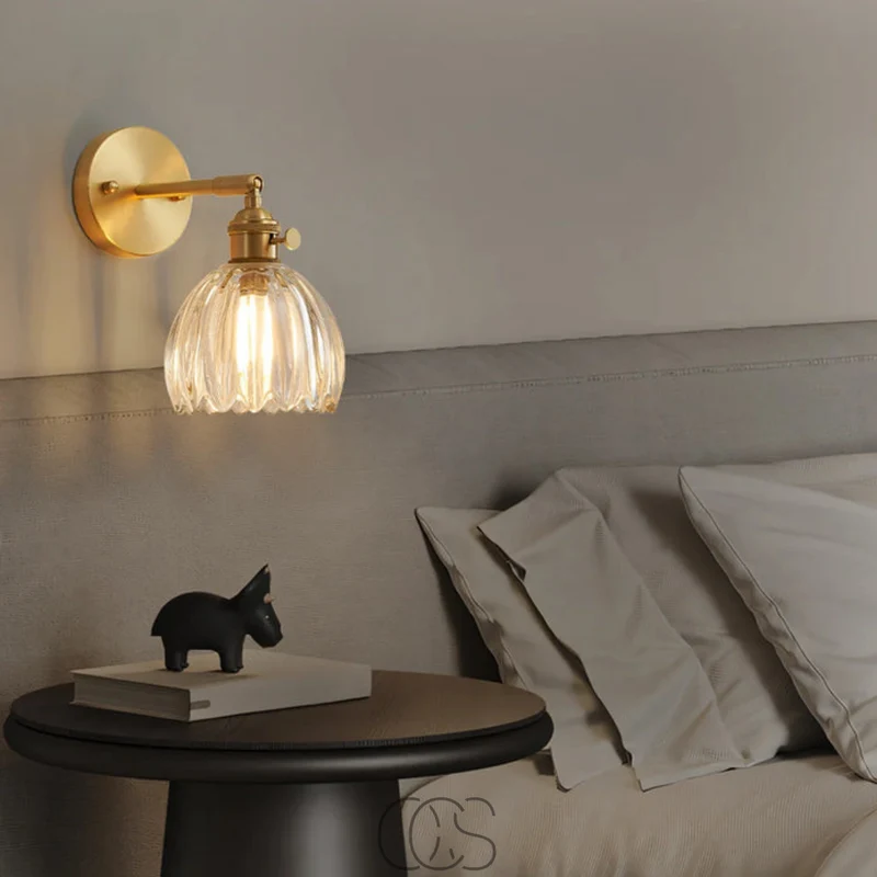 Glazen Wandlamp Tulpvorm E27 Vintage Design Sfeerlicht Woonkamer Slaapkamer Hal Accentverlichting Retro | Sansoti