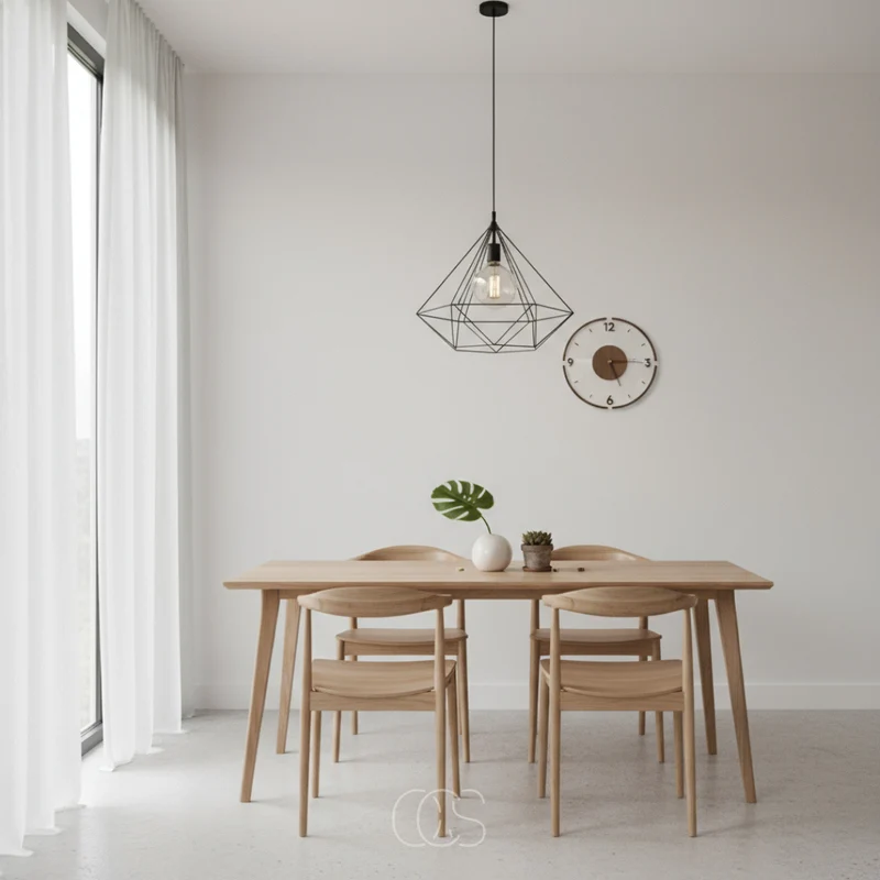 Geruisloze Wandklok Hout 35cm Scandinavisch Design Stille Beweging voor Woonkamer Slaapkamer Kantoor | Sansoti