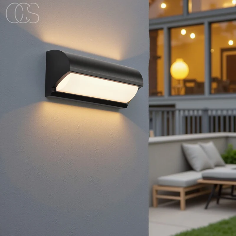 LED Buitenwandlamp Zwart IP65 Waterdicht 20W 960 Lumen Warm Wit 3000K Modern Design Tuinverlichting Gevel | Sansoti