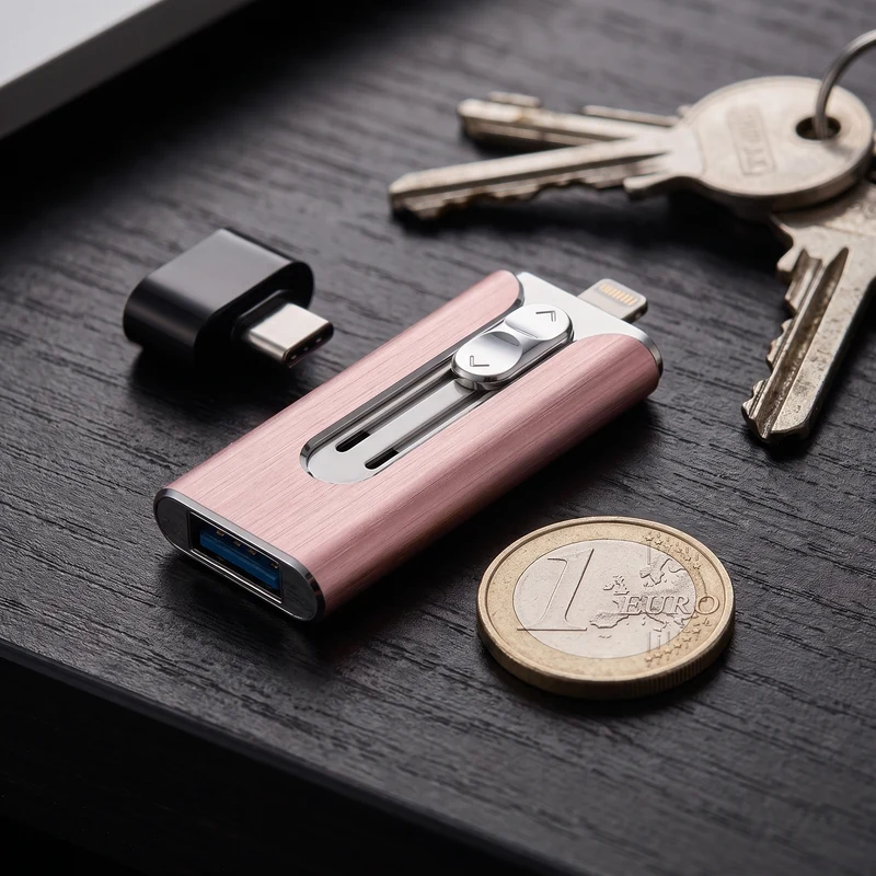 USB Stick 256GB Metaal USB 3.0 80 MB/s Compact 40 Gram Vier Kleuren | Sansoti