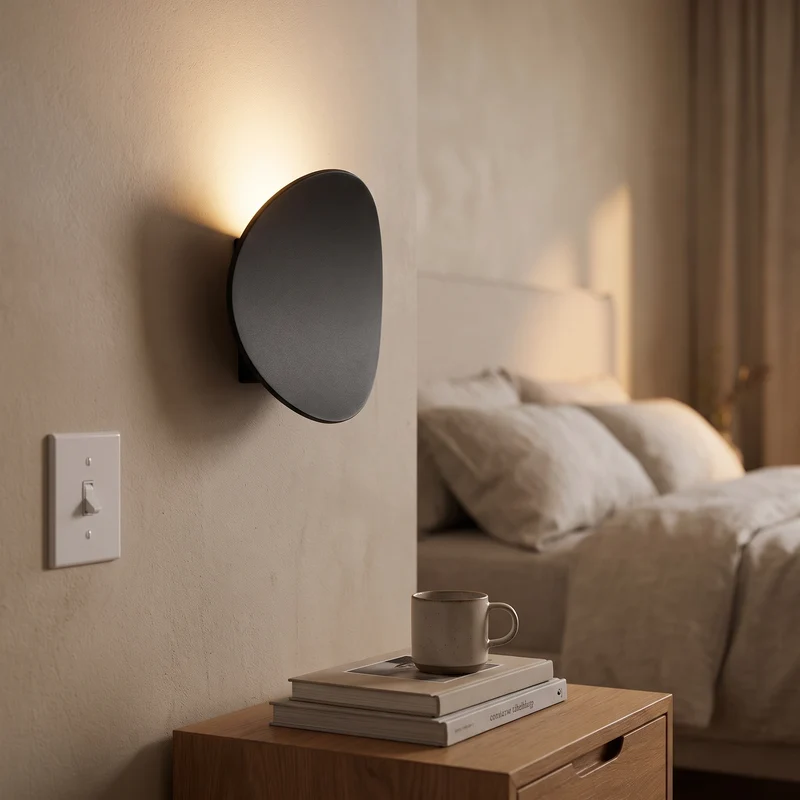 Wandlamp Slaapkamer Aluminium Schijf LED 7W Zwart Wit Binnen | Sansoti