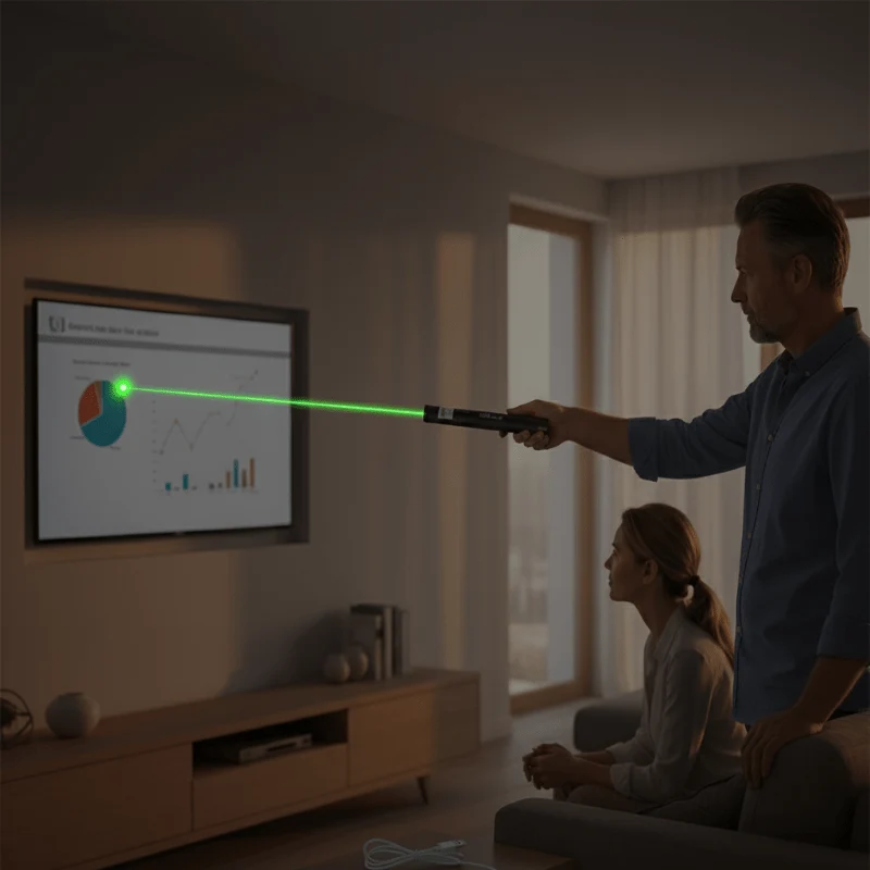 Laserpen Sterrenkijken Groen 10000m Instelbare Focus USB Oplaadbaar | Sansoti