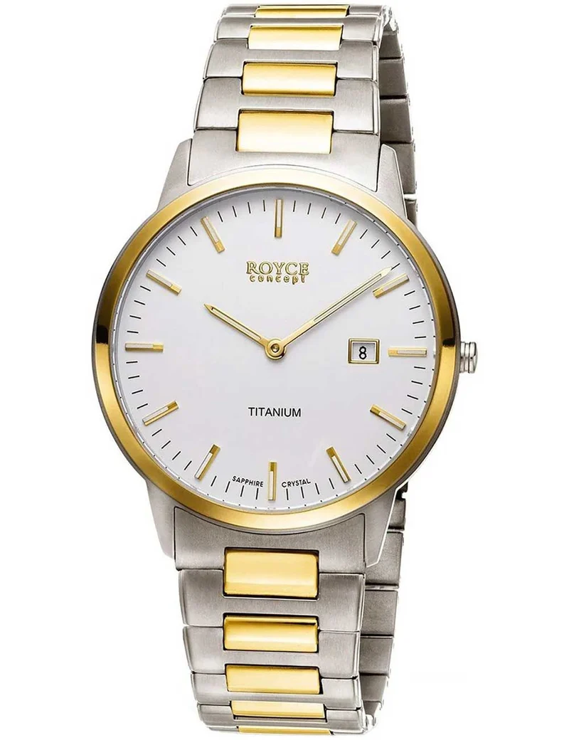 Boccia Royce 3658-05 Herrenuhr Bicolor • Saphirglas • Titangehäuse