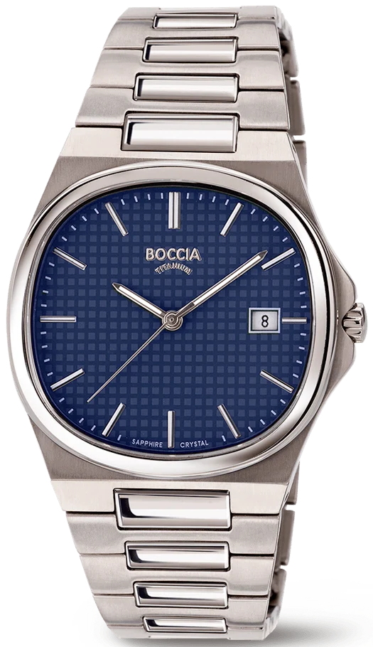 Boccia 3657-02 Herrenuhr Titanium • Saphirglas • Slim Reintitan