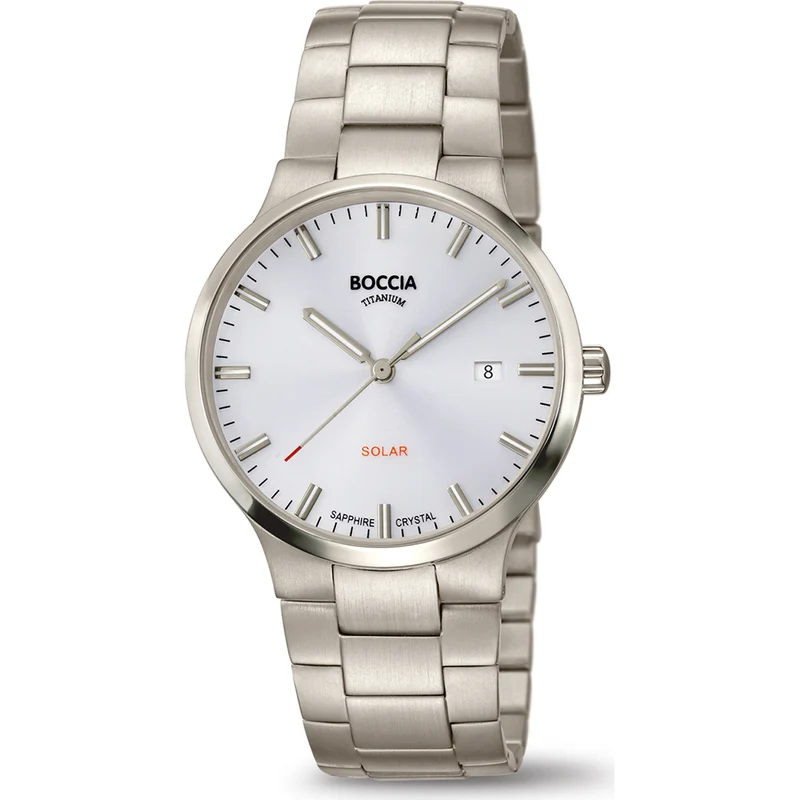 Boccia Titanium 3652-01 Herren Armbanduhr • Solarwerk • Saphirglas