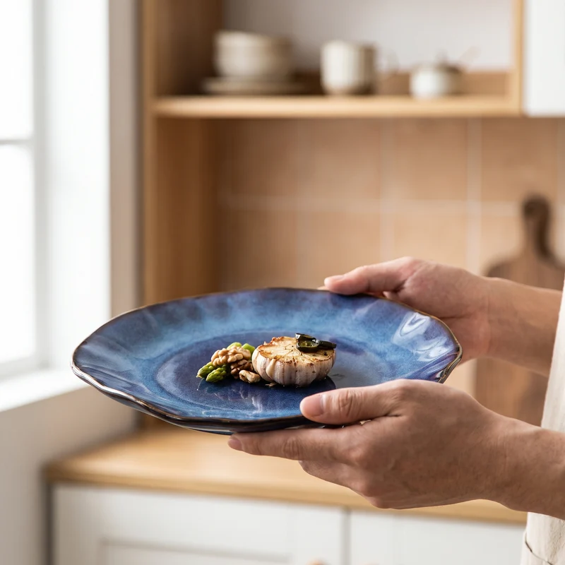 Handgemaakte Borden Porselein 4-Delig Bone China Magnetronbestendig | Sansoti
