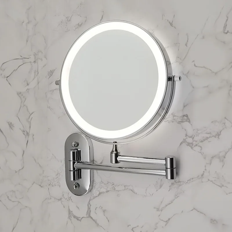 Verlichte LED Make-up Spiegel voor Badkamer & Make-up | Vergrotend & Oplaadbaar | Sansoti