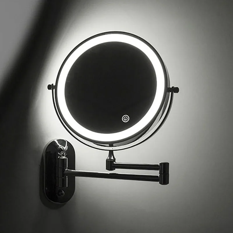 Verlichte LED Make-up Spiegel voor Badkamer & Make-up | Vergrotend & Oplaadbaar | Sansoti