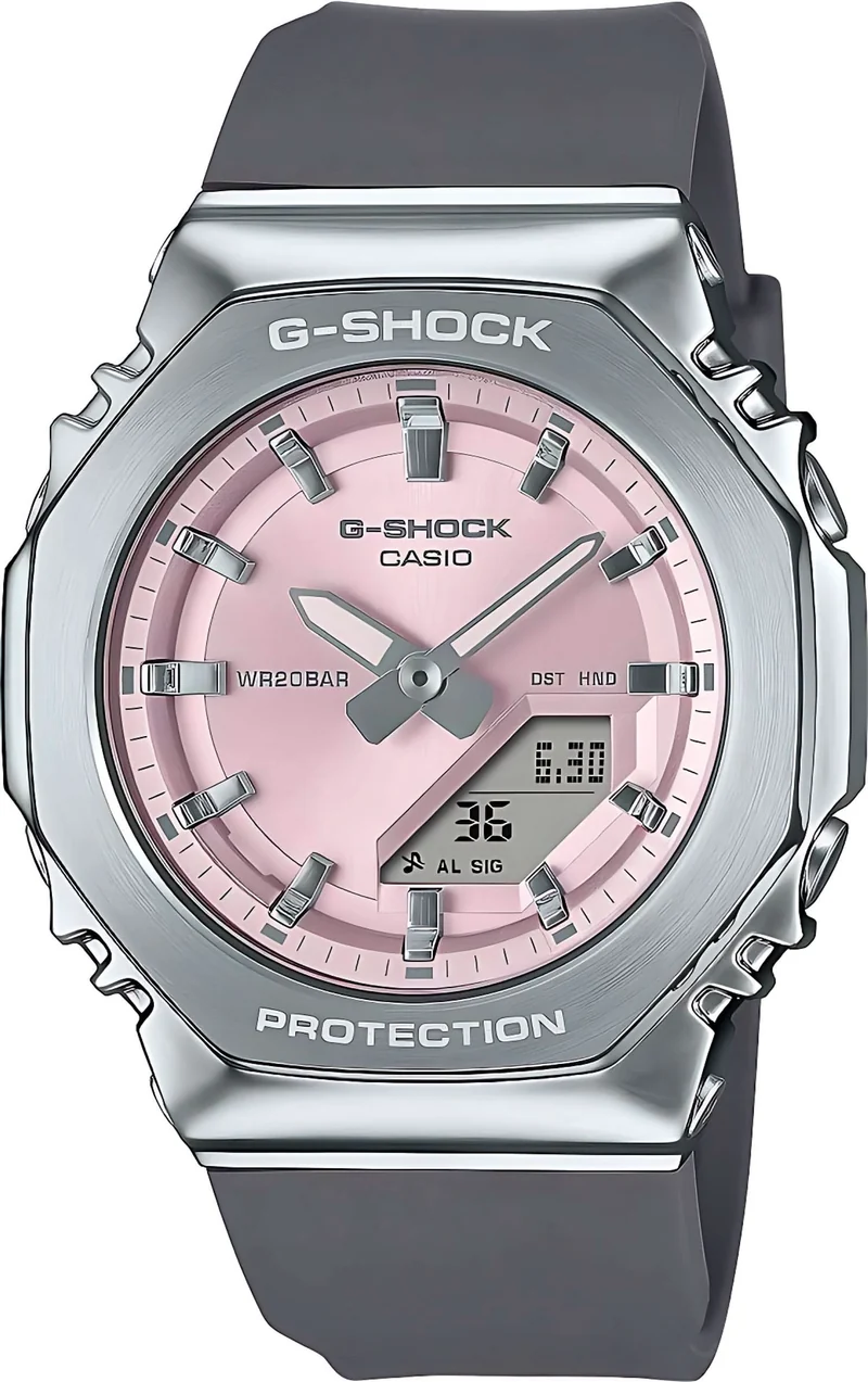 Casio G-Shock GM-S2110-4AER Damenuhr • Elegantes Metal-Cover • Stoßfest