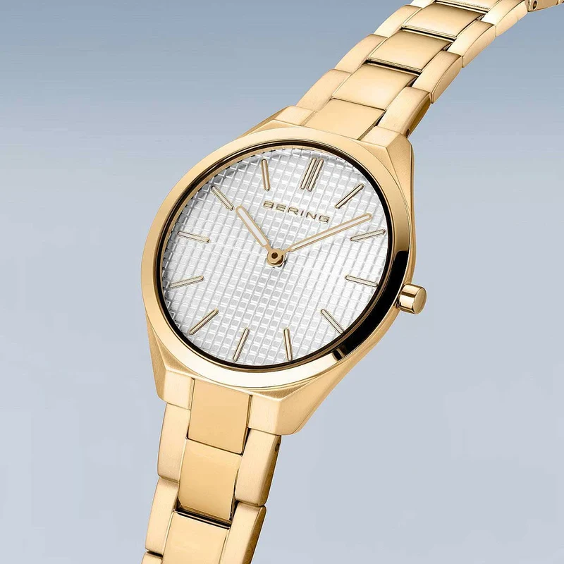 Bering Ultra Slim 17231-734 Damenuhr • Saphirglas • Gold