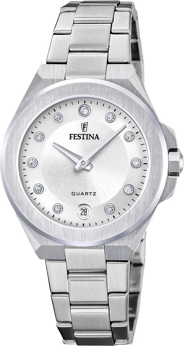 Festina Mademoiselle F20700/4 Damenuhr • Elegantes Zirkonia-Design • Hochwertiger Edelstahl