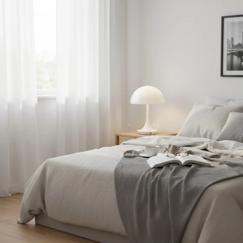 Draadloze tafellamp met LED-verlichting, oplaadbaar en Scandinavisch design | Sansoti