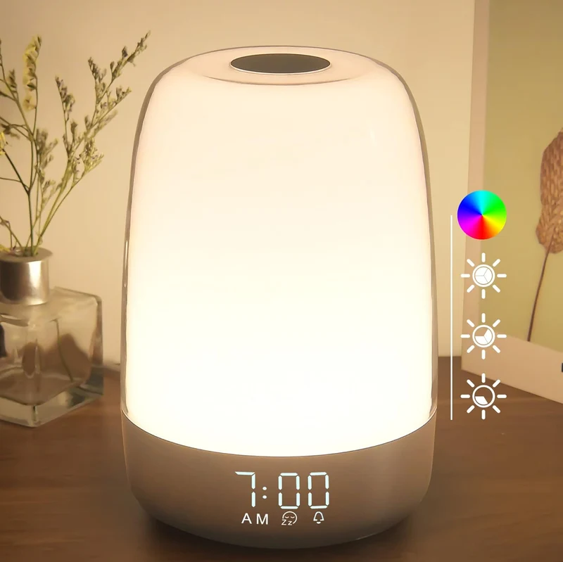 Aurora Wake-Up Light – Lichtwekker met Zonsopgang, Natuurlijke Geluiden & USB-C | Sansoti