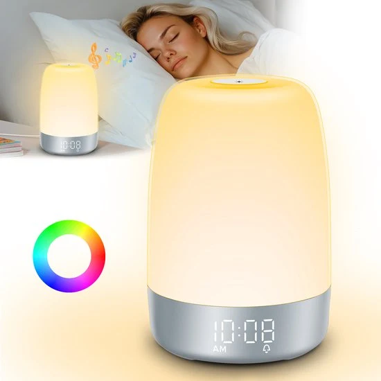 Aurora Wake-Up Light – Lichtwekker met Zonsopgang, Natuurlijke Geluiden & USB-C | Sansoti