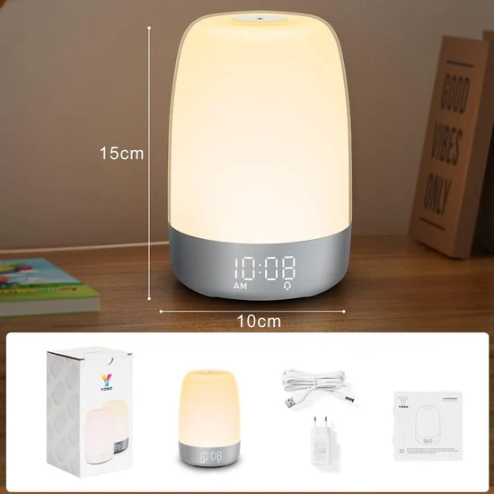 Aurora Wake-Up Light – Lichtwekker met Zonsopgang, Natuurlijke Geluiden & USB-C | Sansoti