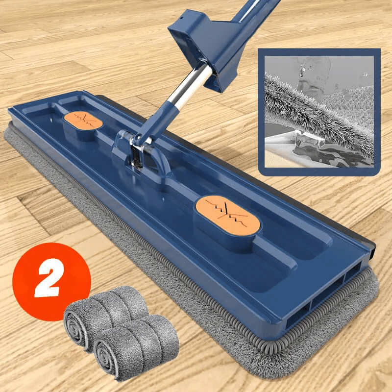 360° Flat Mop met Microvezel & Verstelbare Steel – Streeploos Schoonmaken | Sansoti