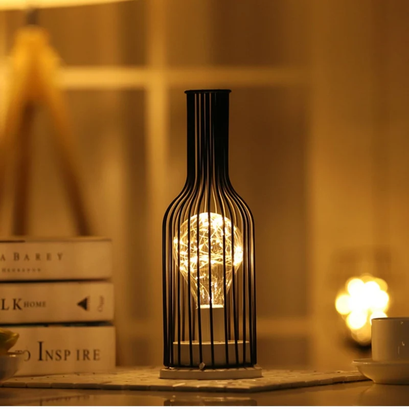 Draadloze led tafellamp van staal – sfeerverlichting zonder snoer voor woonkamer, slaapkamer en tafel | Sansoti