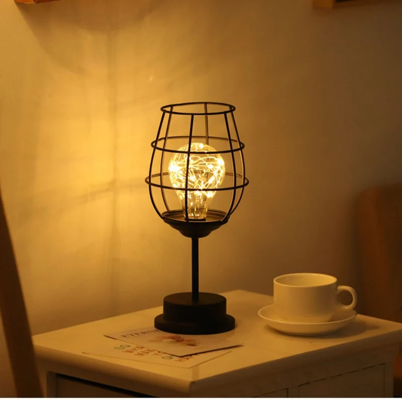 Draadloze led tafellamp van staal – sfeerverlichting zonder snoer voor woonkamer, slaapkamer en tafel | Sansoti