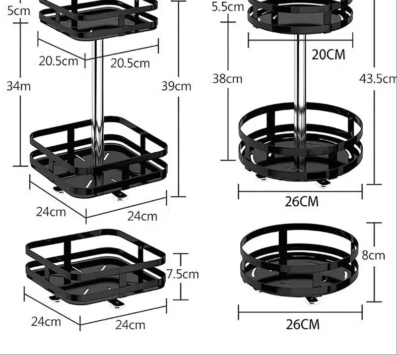 Draai-Organizer 360° – Roterende Kast- en Keuken Organizer voor Badkamer & Voorraadkast | Sansoti