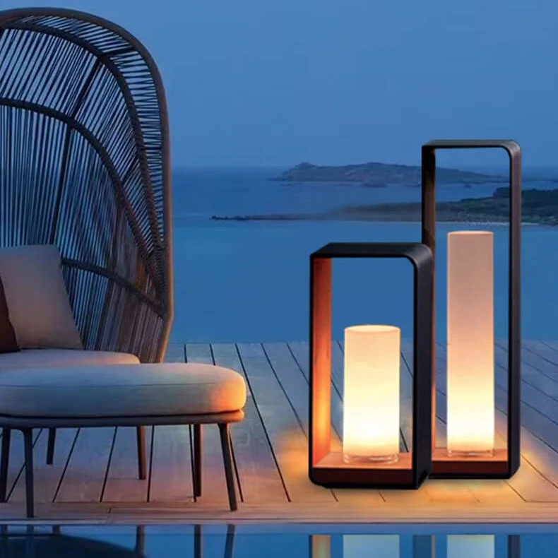 Led tuinlamp voor buiten – vierkante moderne buitenlamp met warm licht | Sansoti