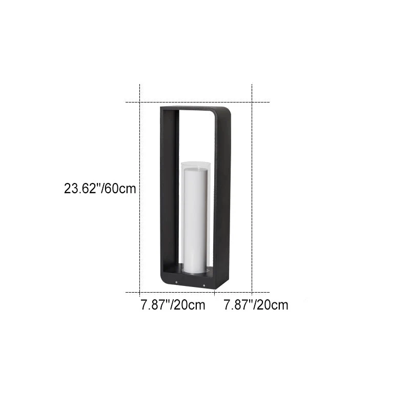 Led tuinlamp voor buiten – vierkante moderne buitenlamp met warm licht | Sansoti