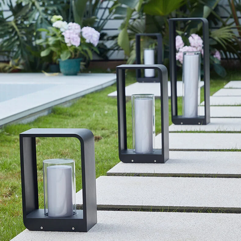 Led tuinlamp voor buiten – vierkante moderne buitenlamp met warm licht | Sansoti