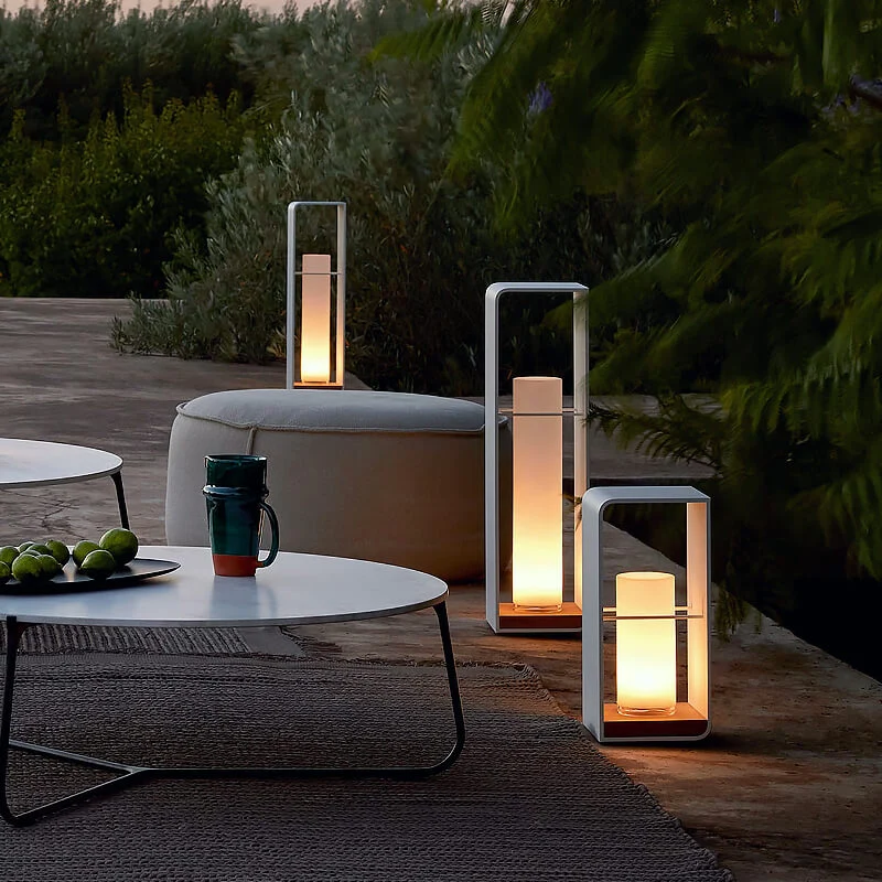 Led tuinlamp voor buiten – vierkante moderne buitenlamp met warm licht | Sansoti